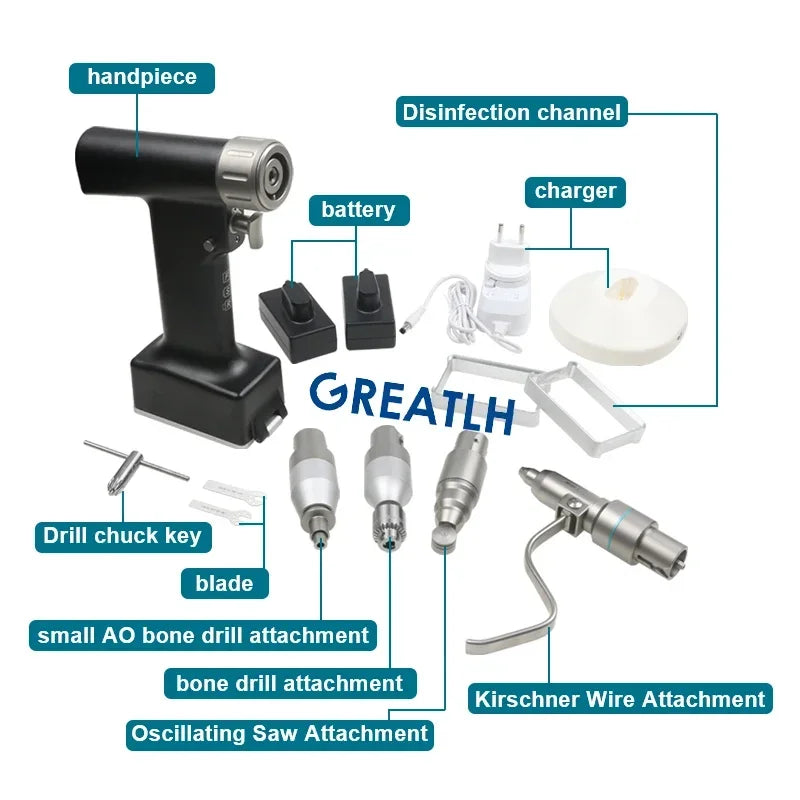 GREATLH-taladro eléctrico multifuncional para huesos, sierra ortopédica, herramientas eléctricas, accesorio, instrumento ortopédico para mascotas