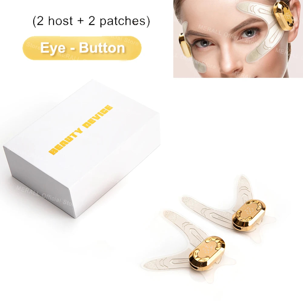 Masajeador Facial EMS, Estimulador Muscular, Masajeador Eléctrico para Lifting Facial, Antiarrugas, Cuidado de la Piel, Ojeras y Fatiga