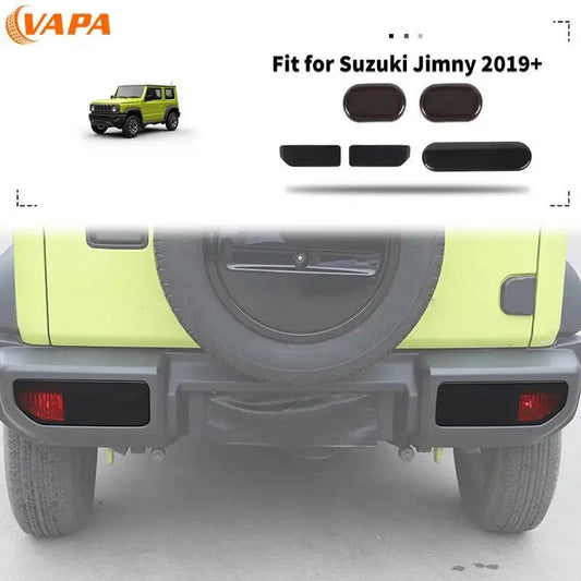 Luces traseras de coche, pegatinas de cubierta decorativa de luz de freno de montaje alto para Suzuki Jimny 2019 Up, accesorios exteriores ahumados en negro