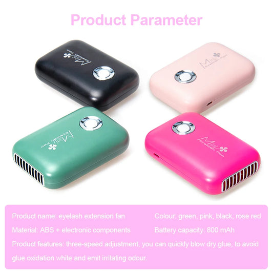 Secador de pestañas, ventilador especial de secado rápido para injerto, Mini aire acondicionado portátil, secador para alargar pestañas, soplador de pegamento