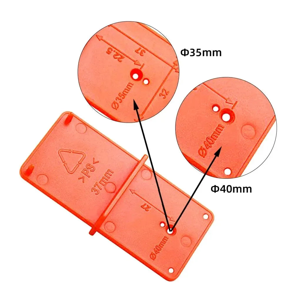 Plantilla para perforar bisagras 26/35/40 mm para puertas de muebles