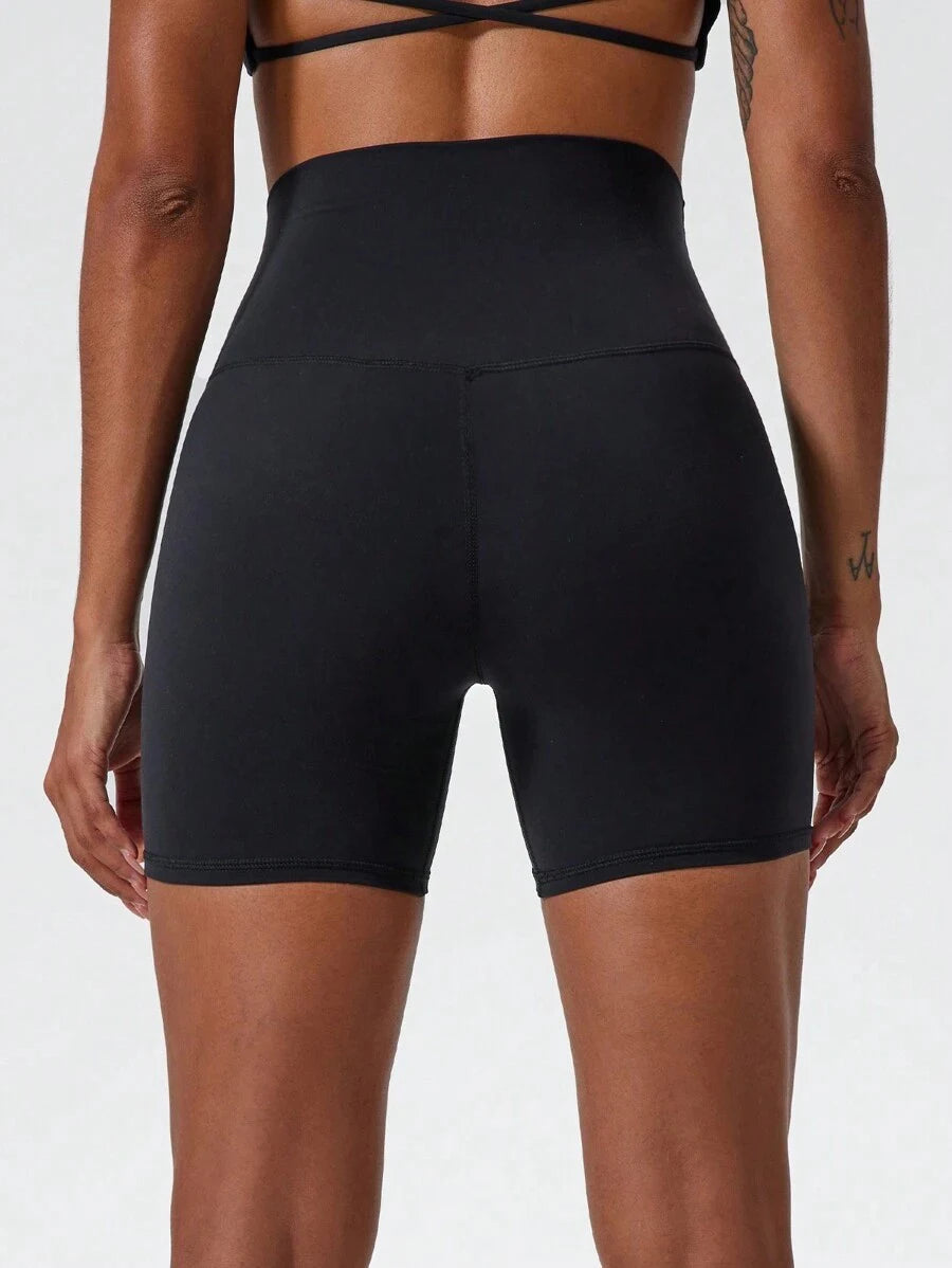 Pantalones cortos elásticos de cintura alta para mujer, pantalones cortos adelgazantes de entrenamiento de verano, diseño sexy que levanta los glúteos, estilo informal y versátil, Bla