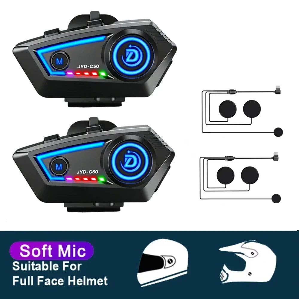 Auriculares Bluetooth para casco de moto KEBIDUMEI con Bluetooth 5.4