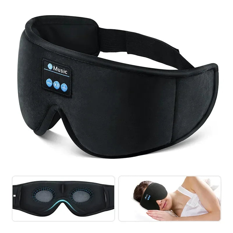 Máscara para dormir Bluetooth 3D con auriculares y música