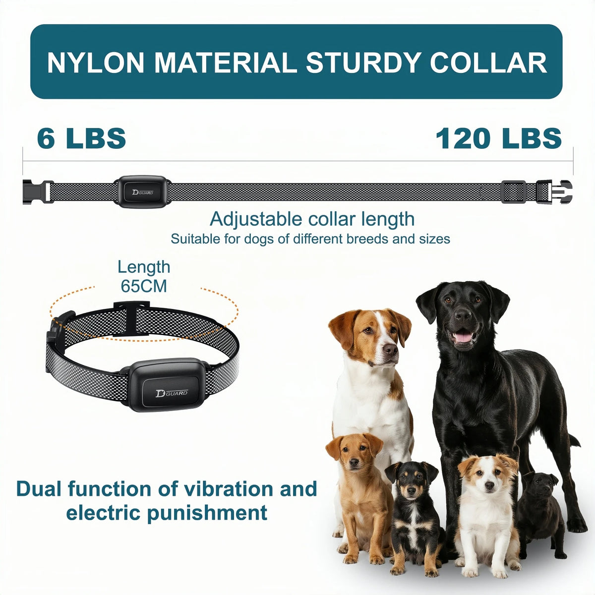 Collar de Adiestramiento Eléctrico para Perros de 3300 Pies de Alcance, Desmontable, Recargable, Antiladridos, con Vibración y Control Remoto + Automático