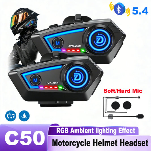 Auriculares Bluetooth para casco de moto KEBIDUMEI con Bluetooth 5.4
