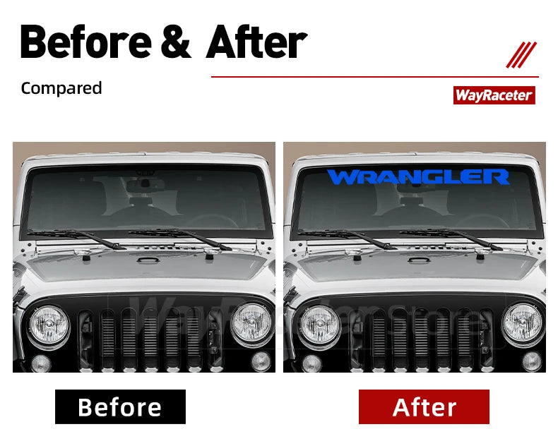 1 unidad de pegatina de vinilo para parabrisas delantero de coche, pegatina creativa para ventana de parabrisas para Jeep Wrangler JK JL TJ YJ CJ, accesorios ilimitados