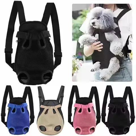 Mochila Transpirable de Malla para Mascotas, Porta Mascotas Delantero Manos Libres para Perros y Gatos, Ideal para Viajes al Aire Libre, Senderismo, Cachorros Pequeños y Gatitos - ¡Producto de Gran Venta!