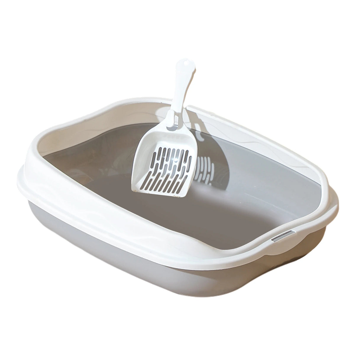Caja de arena semicerrada, inodoro para gatos a prueba de salpicaduras, suministros de limpieza para gatitos grandes, cuenco grande para excrementos de gatos, suministros para mascotas