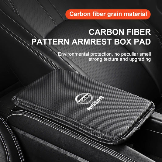 1 unidad de almohada reposabrazos para consola central de coche, funda de espuma viscoelástica, accesorio para Nissan Nismo GTR Altima Qashqai Almera Navara