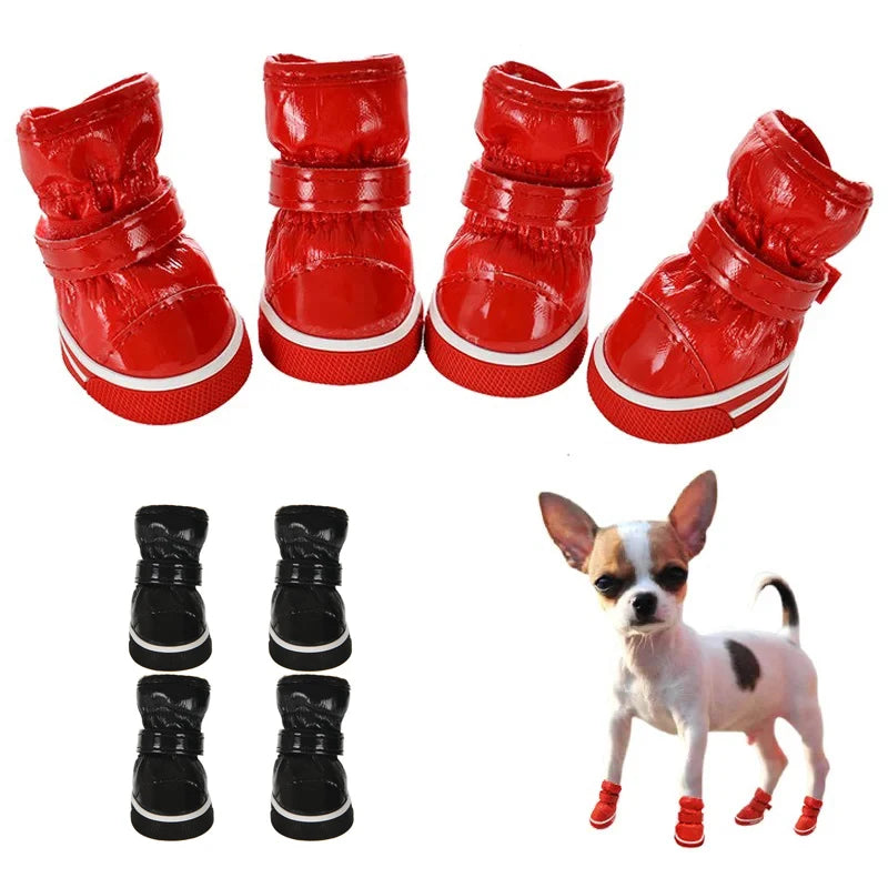 Zapatos de invierno para perros pequeños, zapatos cálidos de lana para cachorros, botas impermeables para la nieve, zapatos para Chihuahua, Yorkie, productos para mascotas