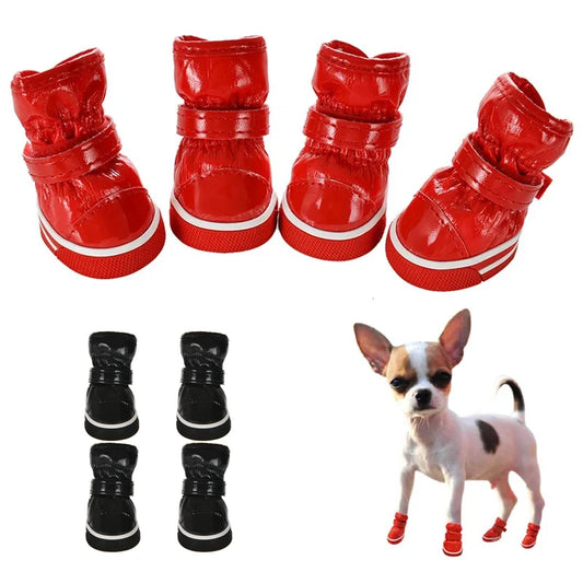 Zapatos de invierno para perros pequeños, zapatos cálidos de lana para cachorros, botas impermeables para la nieve, zapatos para Chihuahua, Yorkie, productos para mascotas