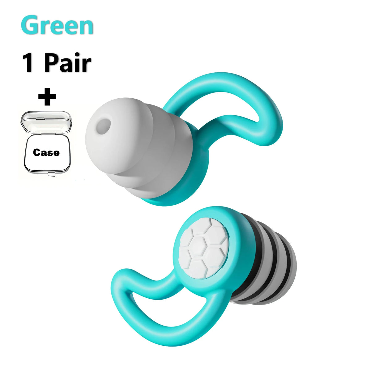 HUAK 1 par de tapones para los oídos de silicona suave: cancelación de ruido, ajuste cómodo, para dormir, nadar, crear un ambiente silencioso